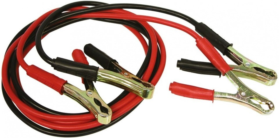 Carpoint startkabelset – voor 12 24 volt - kleur gecodeerde kabels – voor benzinemotoren tot 5500cc – voor dieselmotoren tot 3000cc – met geïsoleerde handgreep – kabellengte 2.5 meter