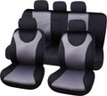 Carpoint stoelhoesset london 9-delig zwart grijs