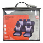 Carpoint stoelhoesset london 9-delig zwart grijs