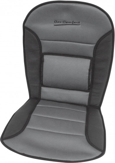 Carpoint stoelkussen comfort 90x45 cm – lendesteun – zwart grijs – antislip bevestiging – airbag geschikt – extra zitcomfort