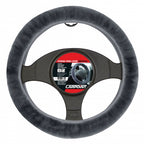 Carpoint stuurhoes auto - schapenvacht antraciet - voor sturen met een diameter van 37-39 cm