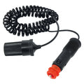 Carpoint verlengkabel 12 24v – 2,5 meter – 5a – sigarettenaansteker iso 4165 – met zekering – flexibel krulsnoer