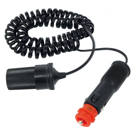 Carpoint verlengkabel 12 24v – 2,5 meter – 5a – sigarettenaansteker iso 4165 – met zekering – flexibel krulsnoer