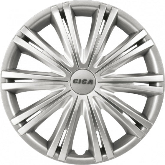Carpoint Wieldoppen Giga 15 inch zilver set van 4