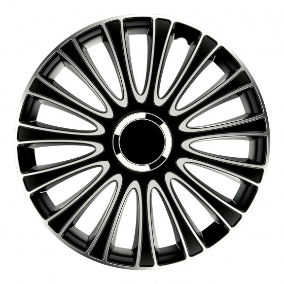 Carpoint gorecki - wieldoppenset lemans pro - silver black 15inch