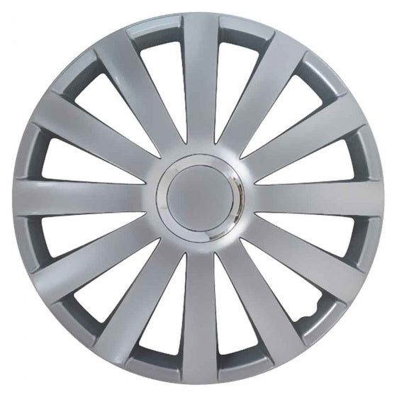 Gorecki carpoint wieldoppen spyder pro 14 inch abs zilver set van 4