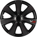 wieldoppen VR Carbon 15 inch ABS zwart set van 4