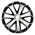 Gorecki carpoint wieldoppenset mega 14 inch zwart zilver 4 stuks