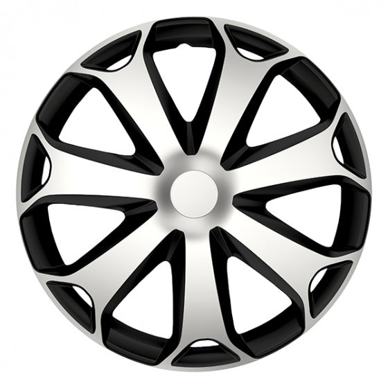 Gorecki carpoint wieldoppenset mega 14 inch zwart zilver 4 stuks