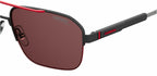zonnebril 8028/S 003/W6 heren gepolariseerd matzwart/rood