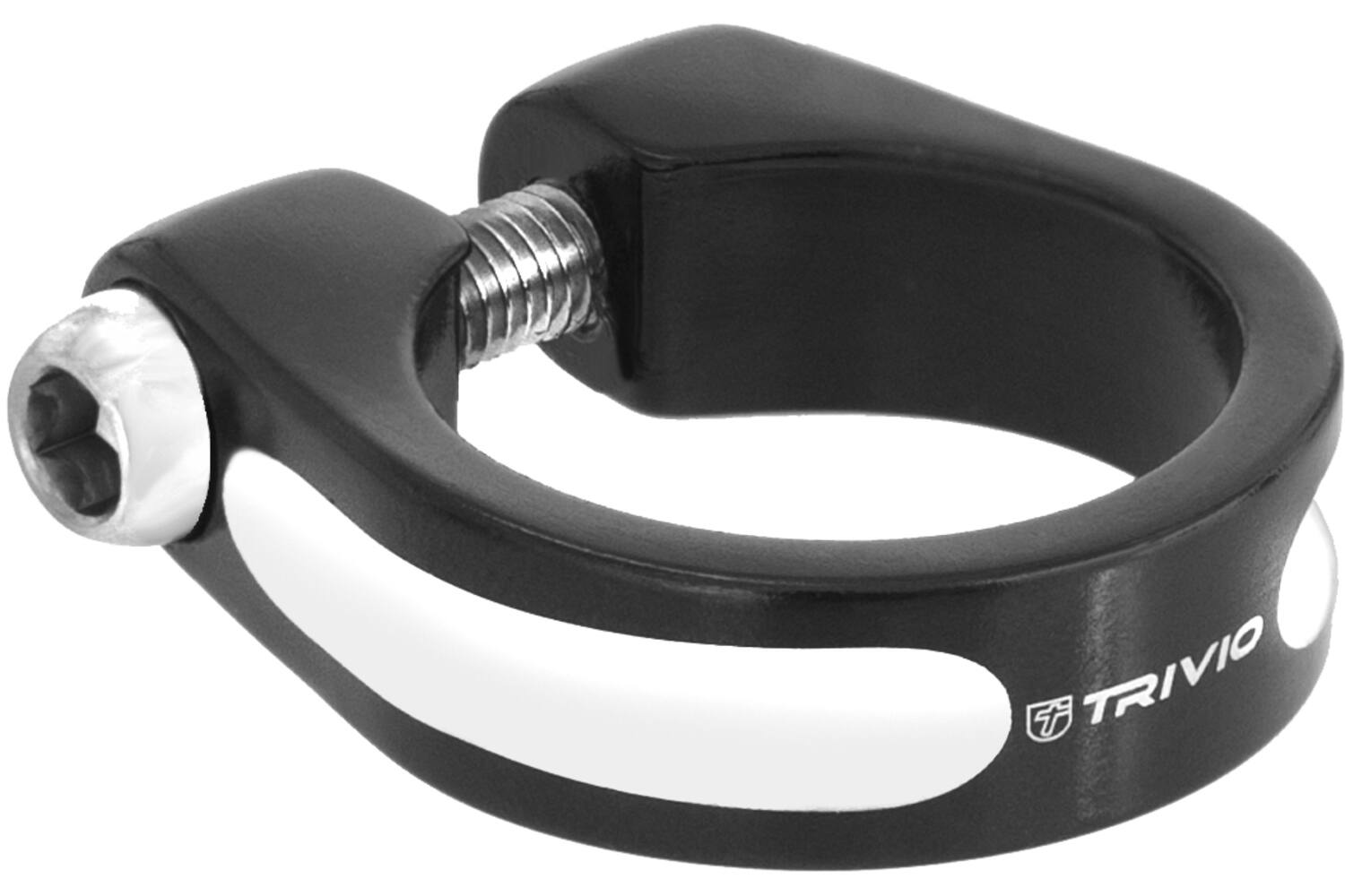 Trivio - zadelpenklem aluminium zwart 31.8mm
