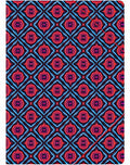 elastomap meisjes 22 x 31 cm karton blauw/rood
