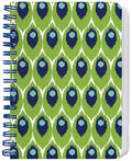 notitieboek A6 karton/papier groen/blauw