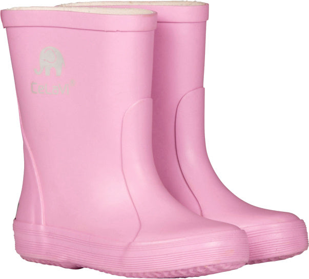 regenlaarzen Basic Wellies meisjes rubber zalmroze maat 33