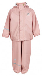 regenpak Basic junior polyester roze 2-delig maat 130