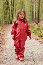 regenpak Basic junior polyester rood 2-delig maat 110