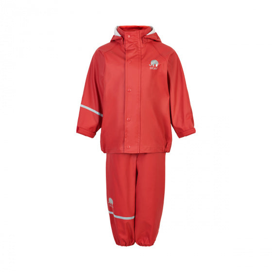 regenpak Basic junior polyester rood 2-delig maat 110