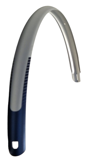 Curana Achterspatbord 28 inch kunststof 45 mm mat licht grijs / mat blauw
