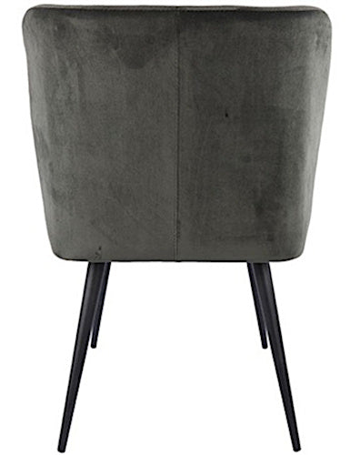 eetkamerstoel Tigo 60,5 x 84 cm fluweel grijs