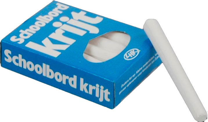 Diverse merken schoolbordkrijt wit (12 stuks)