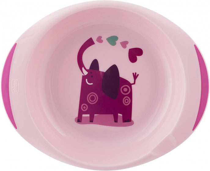 bordenset meisjes 24 cm polypropyleen roze/paars 2-delig
