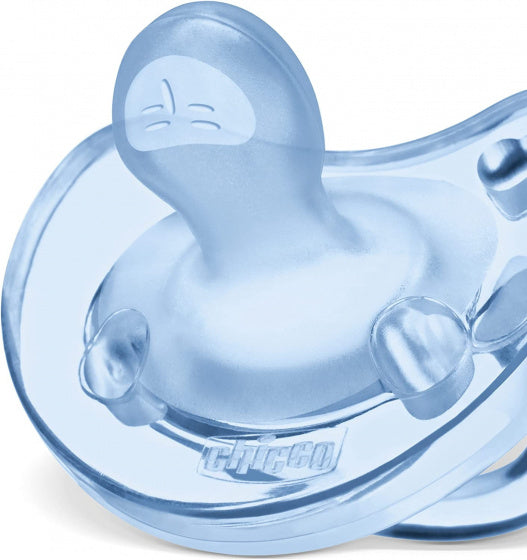 fopspeen baby siliconen blauw