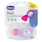 fopspeen koets/prinses Physio Micro roze/wit 2 stuks