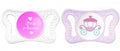 fopspeen koets/prinses Physio Micro roze/wit 2 stuks
