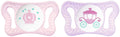 fopspeen kroon/koets Physio Micro roze/wit 2 stuks
