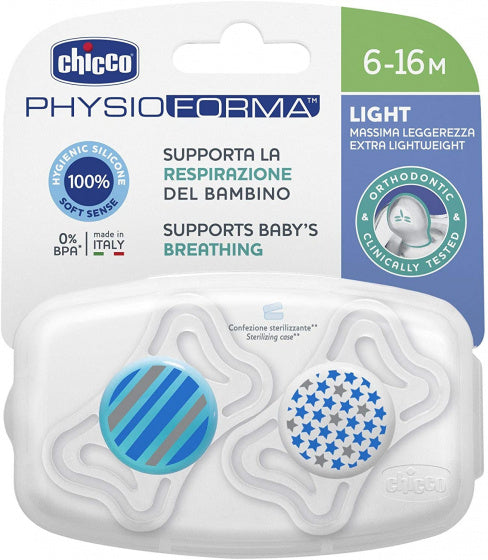 fopspeen Physio Forma junior siliconen blauw/wit 2 stuks