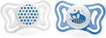 fopspeen Physio Forma junior siliconen wit/blauw 2 stuks