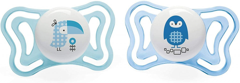 fopspeen Physio Light jongens siliconen blauw 2 stuks