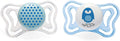 fopspeen Physio Light jongens siliconen wit/blauw 2 stuks