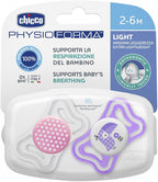 fopspeen Physio Light meisjes siliconen paars/roze 2 stuks