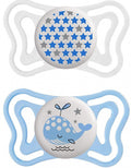 fopspeen Physio Light siliconen jongens wit/blauw 2 stuks