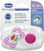 fopspenen Physio Forma meisjes siliconen roze/wit 2 stuks