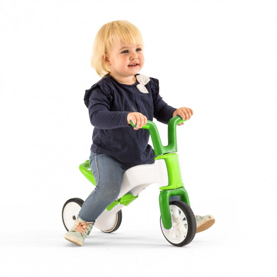 Chillafish bunzi - 2-in-1 driewieler en loopfietsje, 1 tot 3 jaar, groen