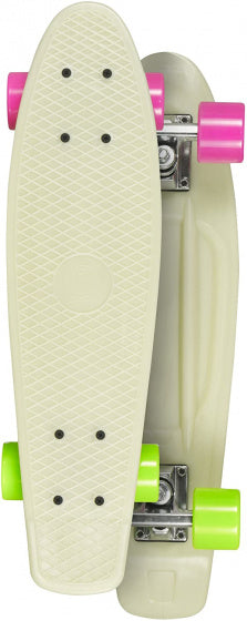 Choke Juicy Susi Glow skateboard 57 cm wit/glow-in-the-dark