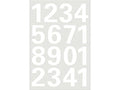 Witte getallen 0-9 25mm