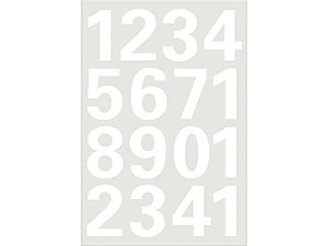 Witte getallen 0-9 25mm