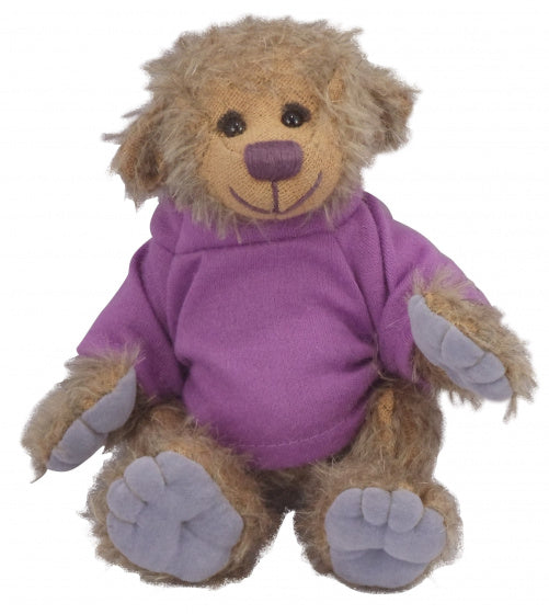 knuffelbeer Teddy Fely junior 17cm pluche grijs/bruin