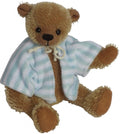 knuffelbeer Teddy Pünktchen 16 cm pluche bruin/blauw