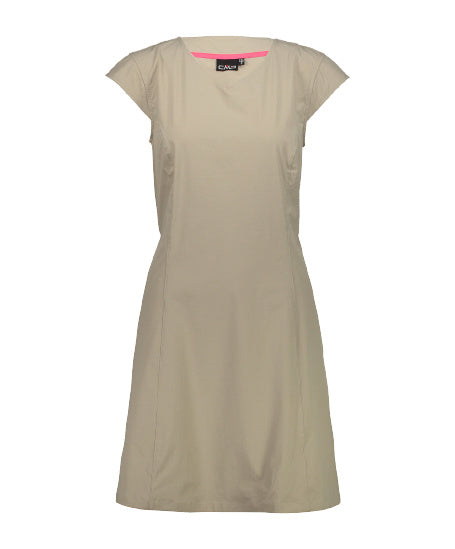 jurk dames stretch nylon/elastaan beige maat XL