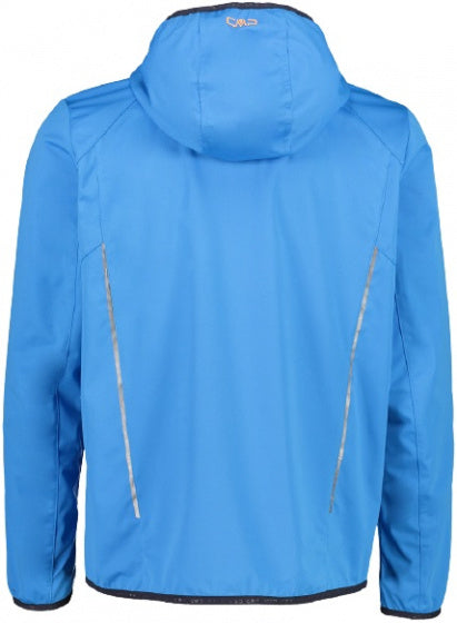 outdoorjas softshell heren polyester lichtblauw maat 3XL