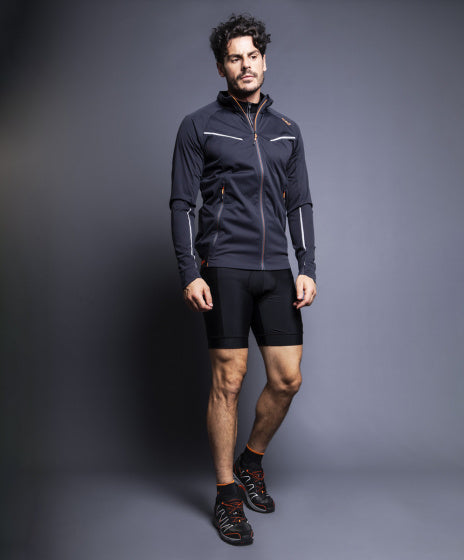 outdoorjas softshell lightweight heren polyester antraciet maat XL