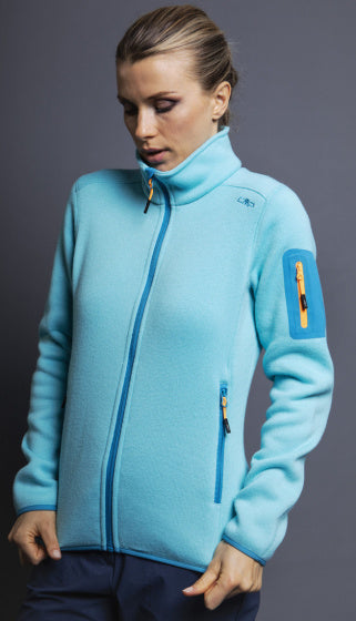 outdoorvest Knitted dames polyester aqua maat 34