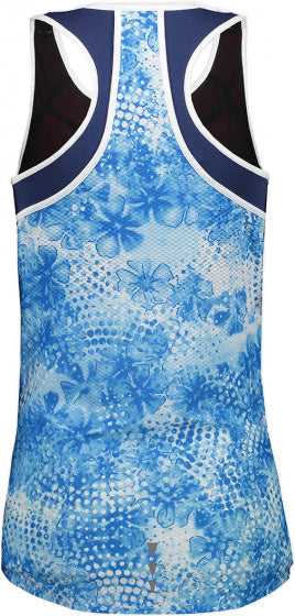 sporttop dames polyester blauw/wit maat 44