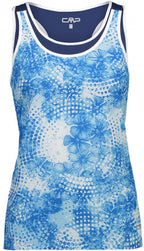 sporttop dames polyester blauw/wit maat 44
