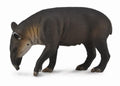 wilde dieren: Tapir 10 cm donkerbruin