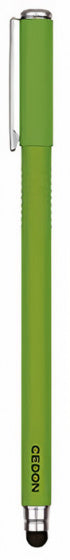 balpen Stylus 14 cm aluminium groen
